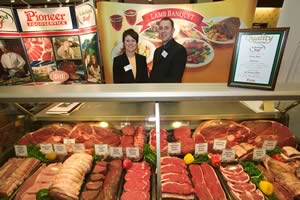 Pioneer Foodservice sales representative Maxine Fairley and area sales-manager for the Lake District Paul Atkinson with Lakeland Beef and Lamb