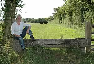 Julie Gaitskell at one of the cross country fences.