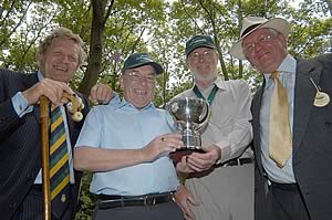 Christopher Bourne-Arton President of the Yorkshire Agricultural Society 2005 with forestry prize winners Bob Mason & Gordon Forster and Frank Boddy