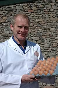 David Brass and his free range eggs
