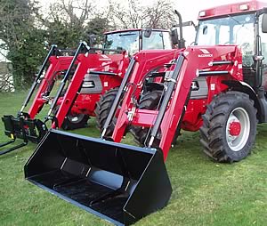 A line-up of McCormick tractors at LandTecnics’ Nettlesham premises. 