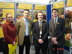 Pictured L-R are: Ania Mikulska of Top Farms, recent importers of Limousin heifers from Messrs SM & RJ Priestley’s Brontemoor Herd; Philip Halhead of Norbreck Genetics; Limousin breeder Raymond Crawford and Richard Saunders, BLCS