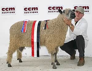 Mark Elliott with his Skipton Wensleydale champion