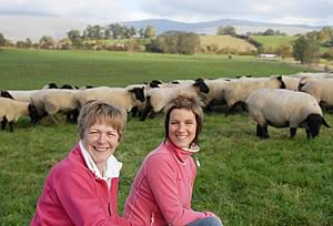 Glynis and Jane Soulsby and Williamsgill ewes. 