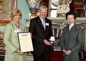 David Handley and his wife, Marilyn received the Princess Royal Award from Her Royal Highness