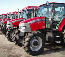 McCormick CX tractors ready for delivery to the company’s new dealers. 