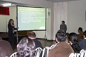 Dr Wylie from Kiotechagil presents in Peru