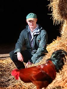 Young Farmer, Stephen Knowles of Boroughbridge prepares for the Catwalk