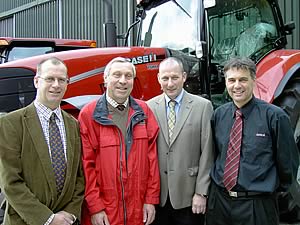 Gary Brown, Philip Wallis, Philip Cole and Case IH area sales manager, Phil Brown.