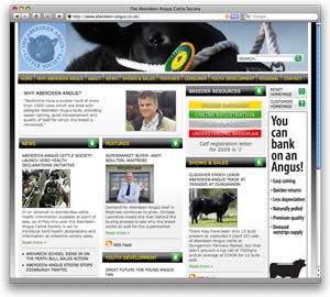 The new Aberdeen-Angus home page.