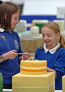 Youngsters check out the cheese at the Great Yorkshire Show