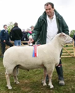 Graham Allenby with his 200th Otley Show supreme sheep champion.