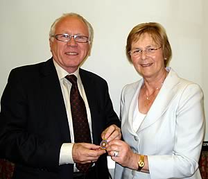 Baroness Byford hands over the RABDF presidency to Lord Rooker