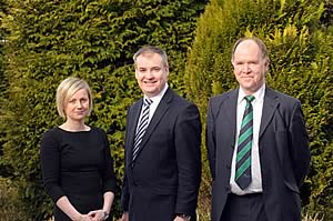 Sarah Milne, Support Co-ordinator; Richard Lochhead, Cabinet Secretary for Rural Affairs and the Environment and Douglas Watson, National Development Officer