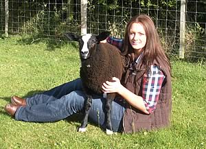 Rachel Smith and Zwartble sheep