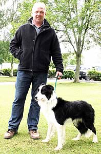 Aled Owen with Llangwm Rex, his joint top-priced Skipton dog and world record holder at 4,900gns.