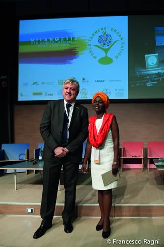 Carlo Lambro and President Evelyn Ngukela