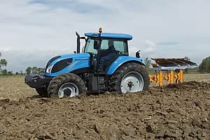 Landini tractor ploughing
