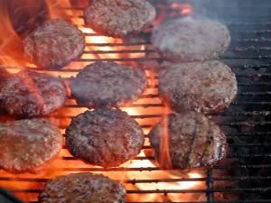 burgers on the barbie