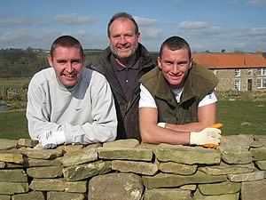 Dry stone walling apprentices