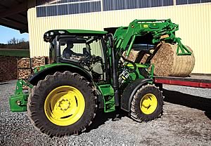 John Deere 6125R tractor + H340 loader