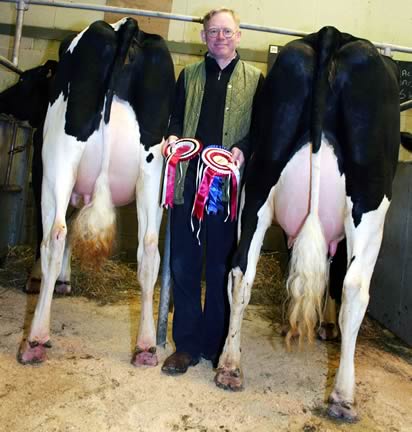 Jeremy Taylor with his latest Craven Dairy Auction champ and reserve
