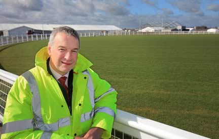 Colin McDonald, RUAS chief executive, at the new main arena at Balmoral Park. Picture: Cliff Donaldson 