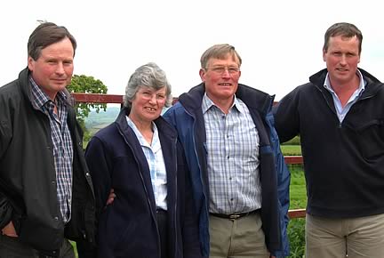 Andrew, Margaret, Bill and Bill Jnr Higgins Wilderley Hall Farm