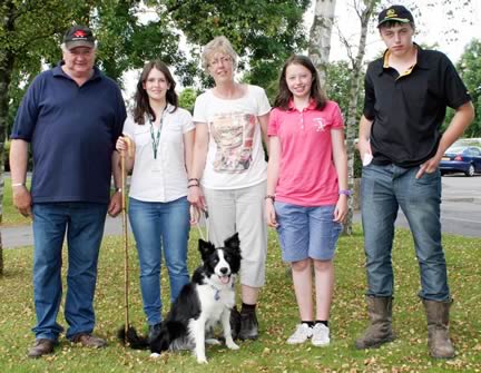 First-time vendor Kirstin Blackwood, second from left, with Blake and buyers, the Bassett family from Derbyshire