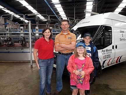 Margaret & Peter Keane pictured with two of their four children (Peter 11 and Grace 7 )