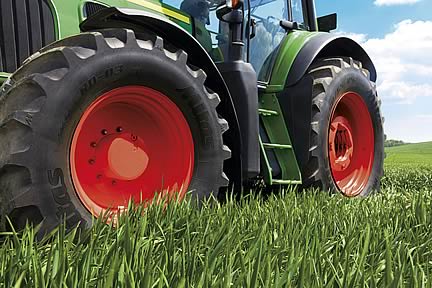 Mitas RD-03 radial fitted to John Deere tractor