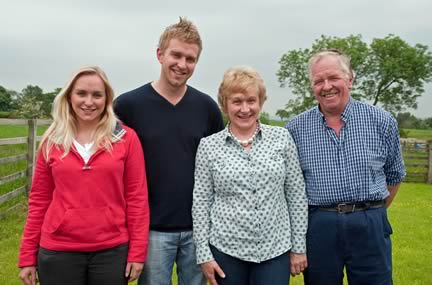 John and Sarah Hartley with daughter and son Louise and Ben