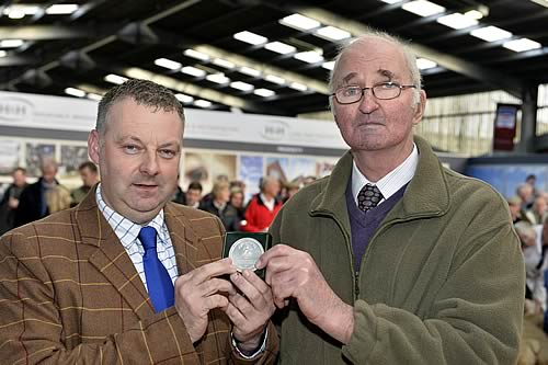 Martyn Mawson, a Blamire trustee and the winner John Hall.