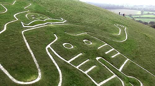 Cerne Abbas Giant sports a Mo for Movember