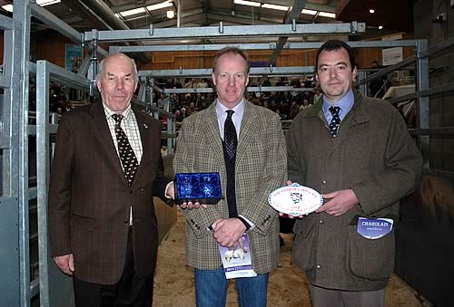 Ben Harman presents the award to Alasdair Houston with BCCS president, Ralph Needham