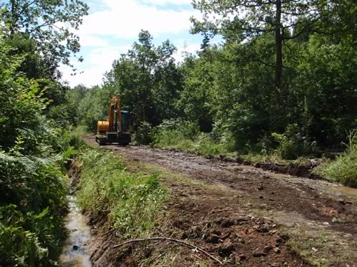 During the road construction