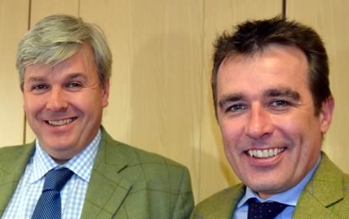 Charles Raine and Tom Oates of Youngs RPS, main sponsors of the Sheep Section