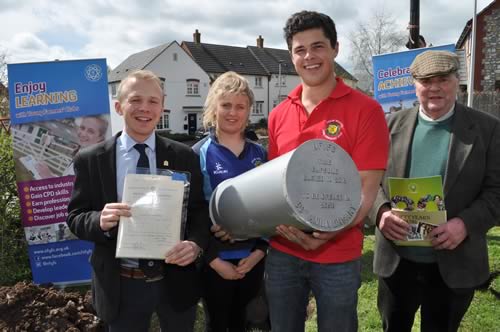Culm Valley YFC member and NFYFC’s National Vice Chairman of Council Chris Manley, Culm Valley YFC’s Secretary Emily Vallis, Culm Valley YFC’s Chairman Olly Reed and Culm Valley YFC’s President George Kittow.