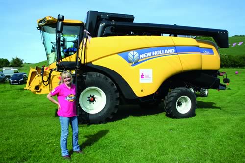 Judi James and the New Holland CX5080