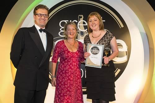 Great Taste Shop of the Year L-R John Farrand, Sandy Ruddock (Scarlett & Mustard) Jane Thornber (Fodder)