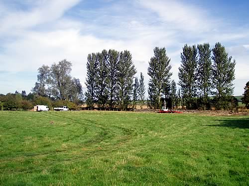 Site of new wetland at Newton Rigg College as work begins