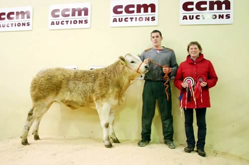 James and Janet Huck with their 2014 Skipton suckled calf champion
