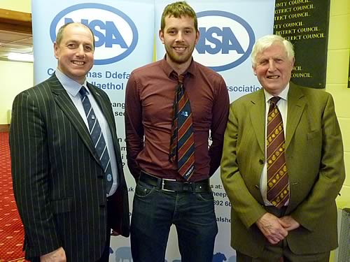 Speakers at the AGM were (left to right) Steve Hughson, Rhydian Thomas and Dai Morris