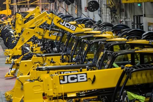 JCB's factories produced more than 64,000 machines in 2014 and the company achieved sales of £2.51 billion.
