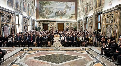 Delegates from the 39th FAO Conference during a special audience at the Vatican