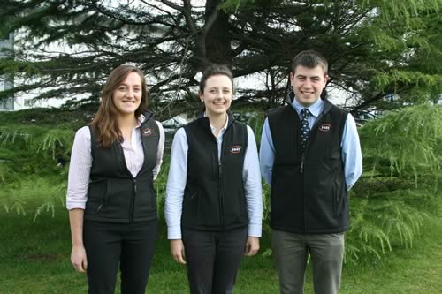 L-R Millie Etheridge, Sarah Kidd, Johnathan Hird