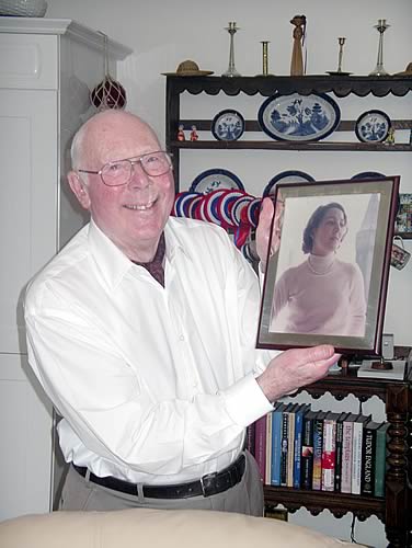 Memories and memoirs – Frank Pedley with a picture of his late wife Ruth, taken by him on their honeymoon