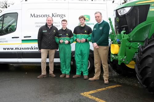 Masons Kings general manager Peter Endacott, apprentice technicians Cameron Merryfield and Oliver Cowling, and managing director Roger Prior.