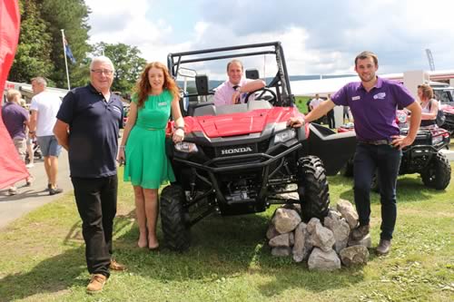 Honda representative Neil Keeble, Wales YFC Vice Chairman Laura Elliott, Wales YFC Rural Affairs Vice Chairman Dafydd Jones and NFYFC’s Chairman Ed Ford.