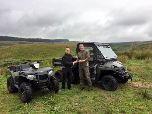 (L-R): Kevin Davies of Davies Tractors and Raymond Holt, Gamekeeper at Emblehope